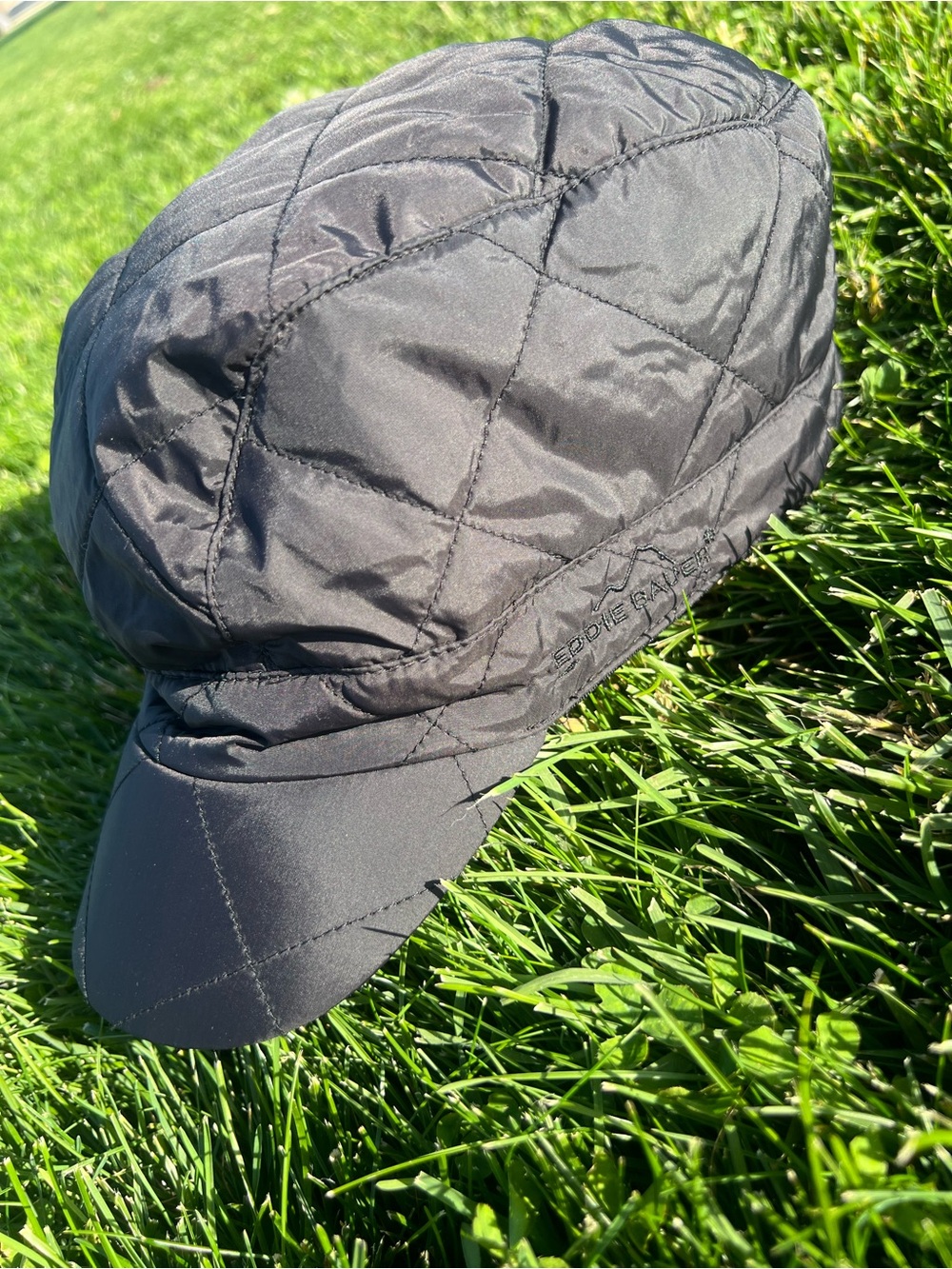 Eddie Bauer Quilted Black Cap-Style Hat- NWOT